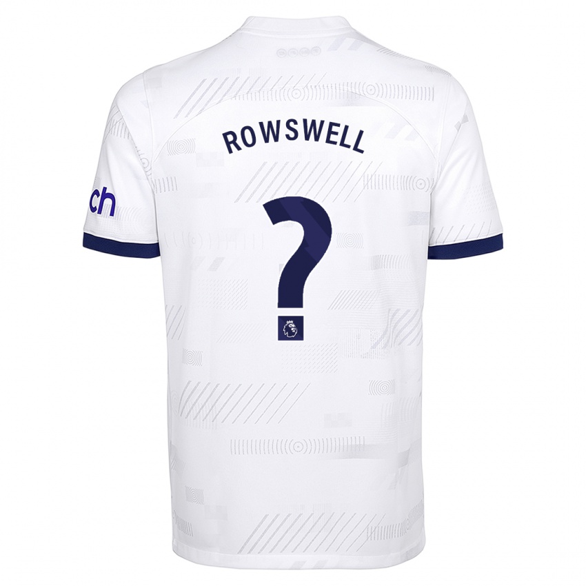 Criança Camisola James Rowswell #0 Branco Principal 2023/24 Camisa Brasil