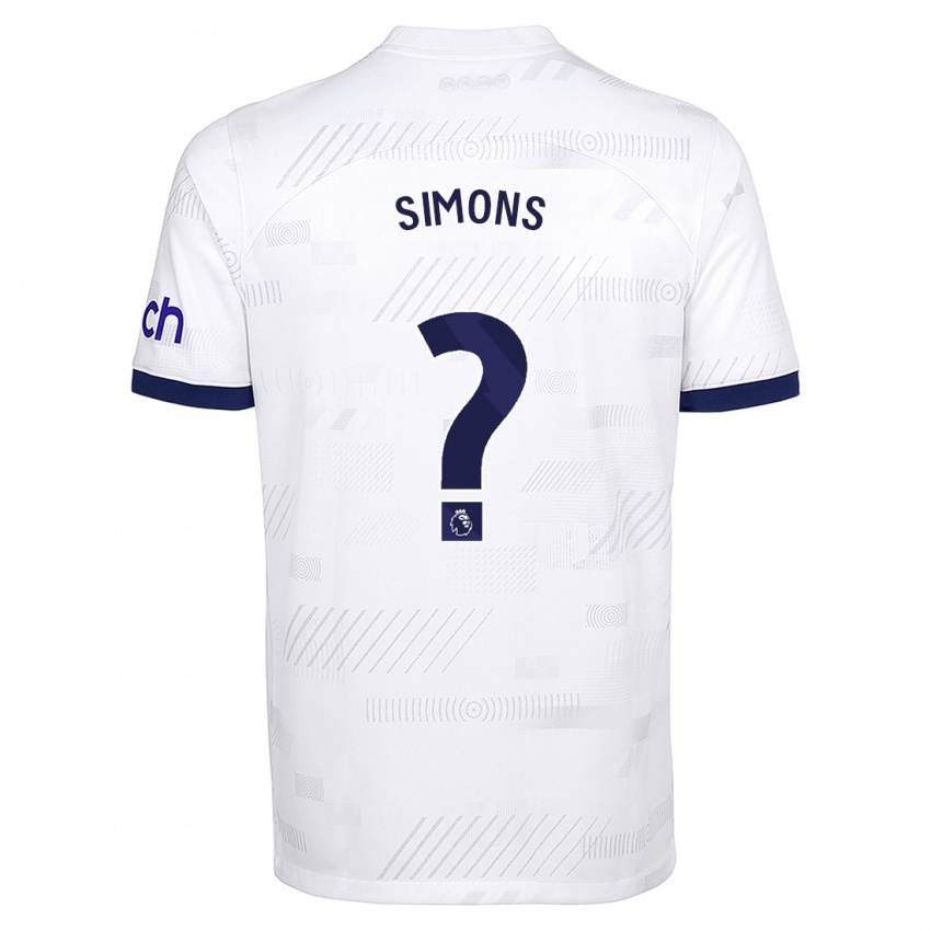 Criança Camisola Zach Simons #0 Branco Principal 2023/24 Camisa Brasil