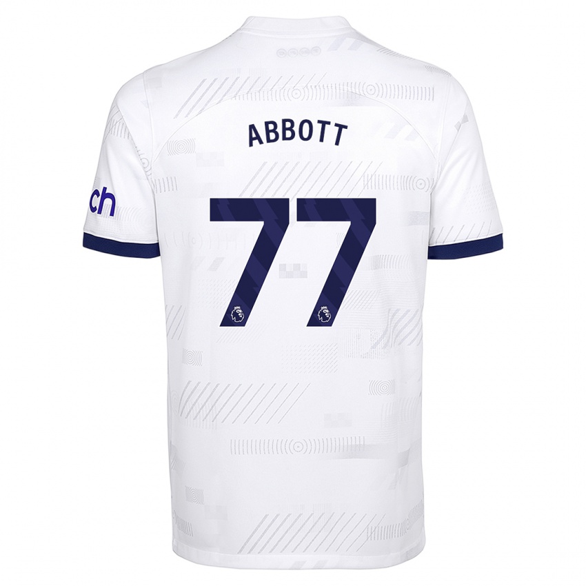 Criança Camisola George Abbott #77 Branco Principal 2023/24 Camisa Brasil