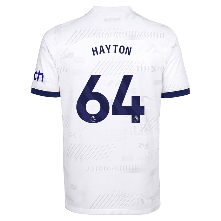 Criança Camisola Adam Hayton #64 Branco Principal 2023/24 Camisa Brasil