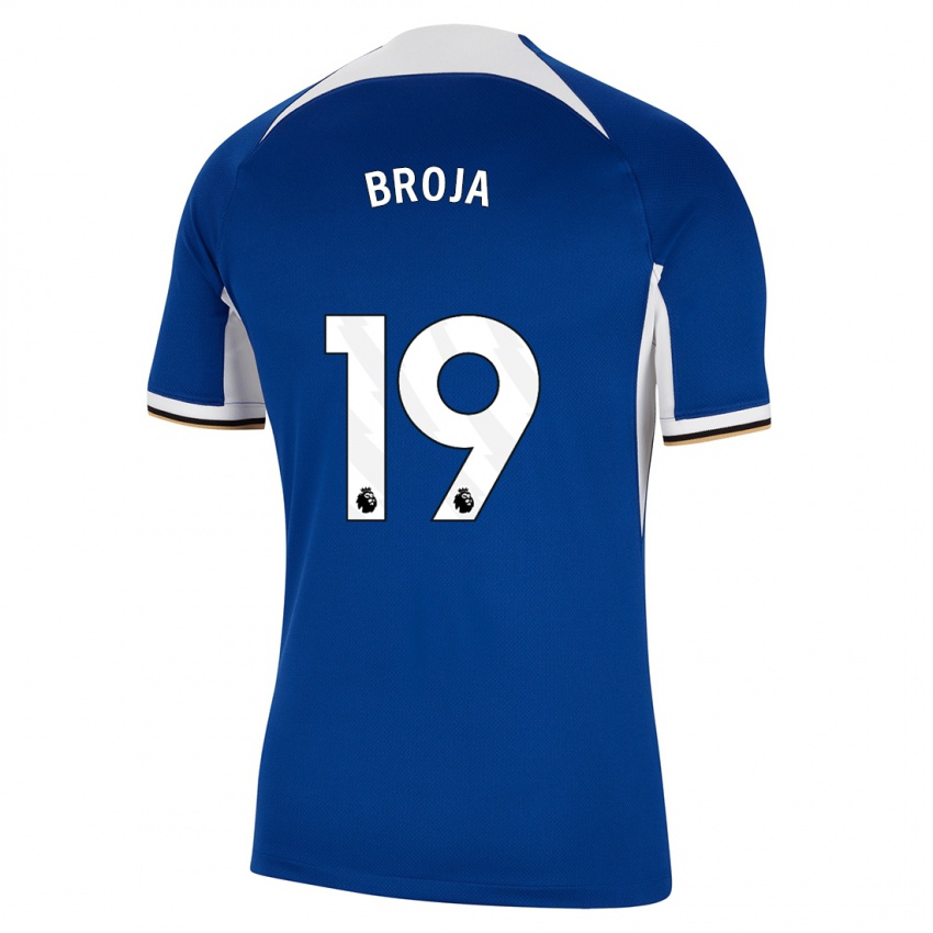 Criança Camisola Armando Broja #19 Azul Principal 2023/24 Camisa Brasil