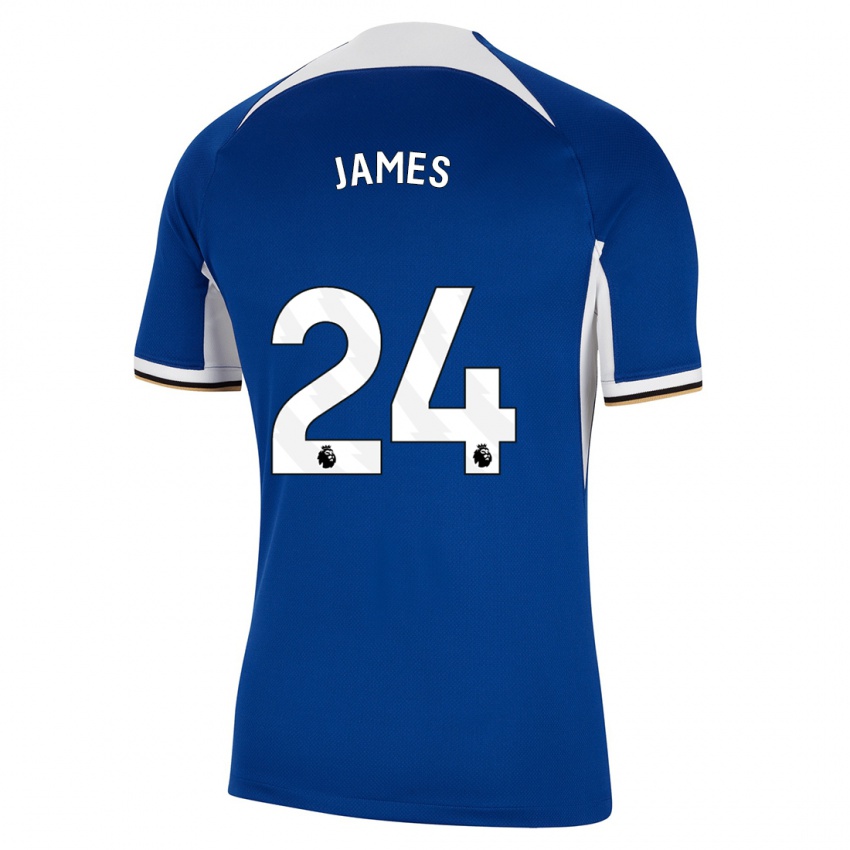 Criança Camisola Reece James #24 Azul Principal 2023/24 Camisa Brasil