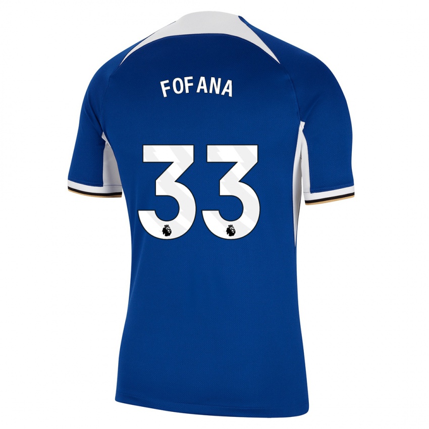 Criança Camisola Wesley Fofana #33 Azul Principal 2023/24 Camisa Brasil