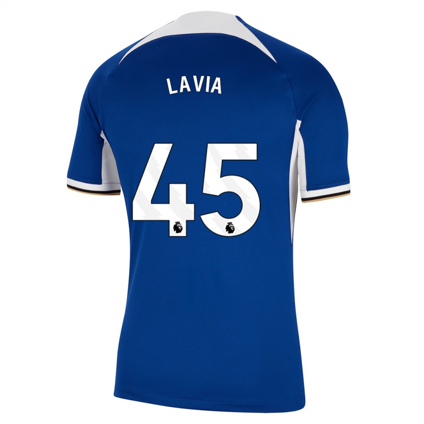 Criança Camisola Romeo Lavia #45 Azul Principal 2023/24 Camisa Brasil