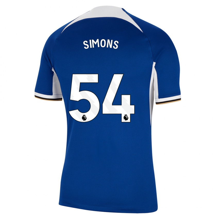 Criança Camisola Xavier Simons #54 Azul Principal 2023/24 Camisa Brasil