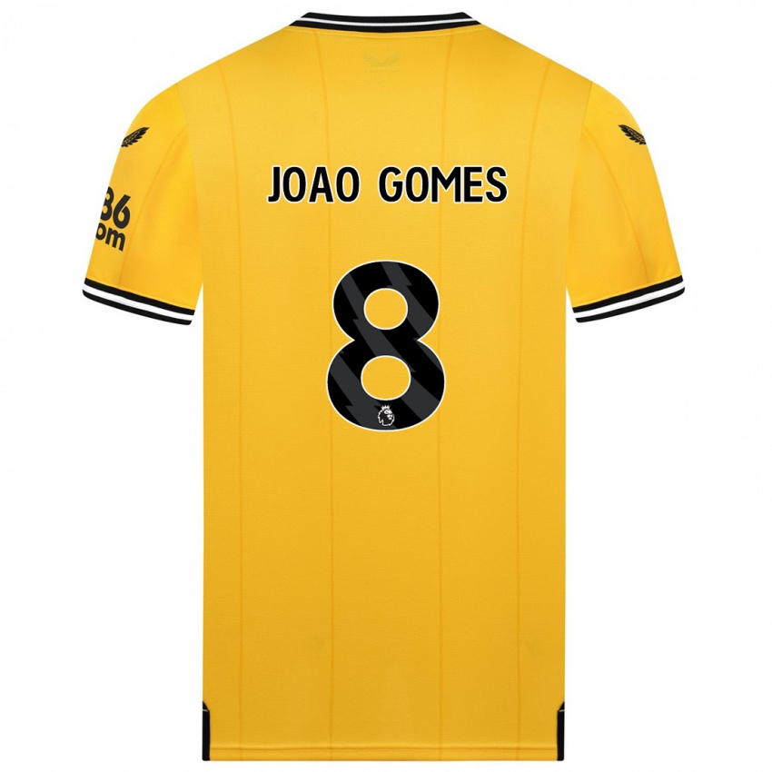 Criança Camisola Joao Gomes #8 Amarelo Principal 2023/24 Camisa Brasil