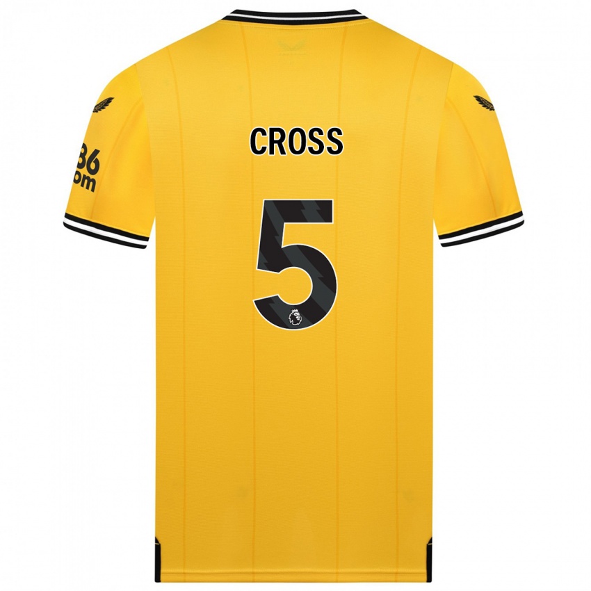 Criança Camisola Emma Cross #5 Amarelo Principal 2023/24 Camisa Brasil