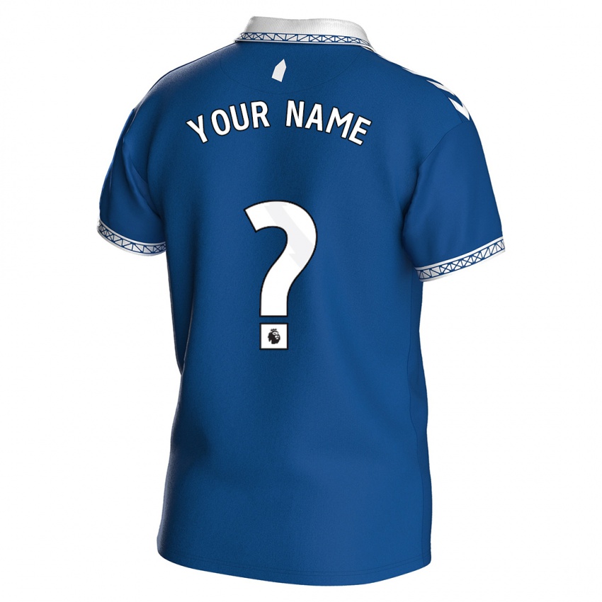 Criança Camisola Seu Nome #0 Azul Real Principal 2023/24 Camisa Brasil