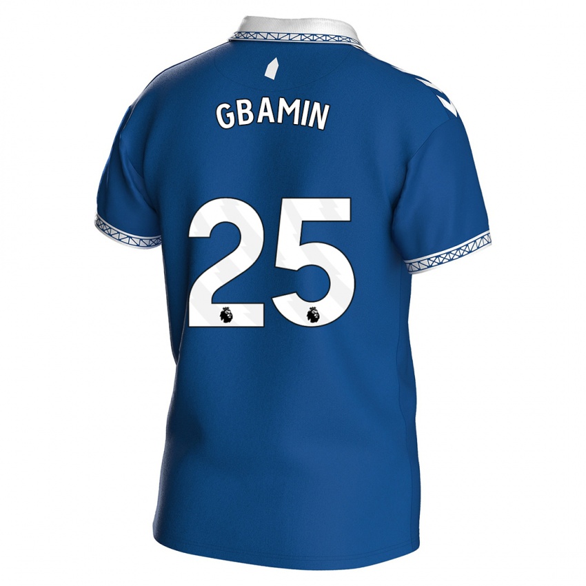 Criança Camisola Jean-Philippe Gbamin #25 Azul Real Principal 2023/24 Camisa Brasil