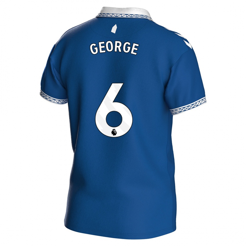 Criança Camisola Gabrielle George #6 Azul Real Principal 2023/24 Camisa Brasil
