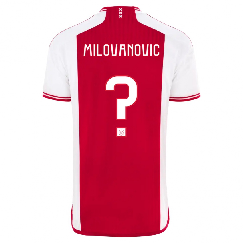 Criança Camisola Mateja Milovanovic #0 Vermelho Branco Principal 2023/24 Camisa Brasil