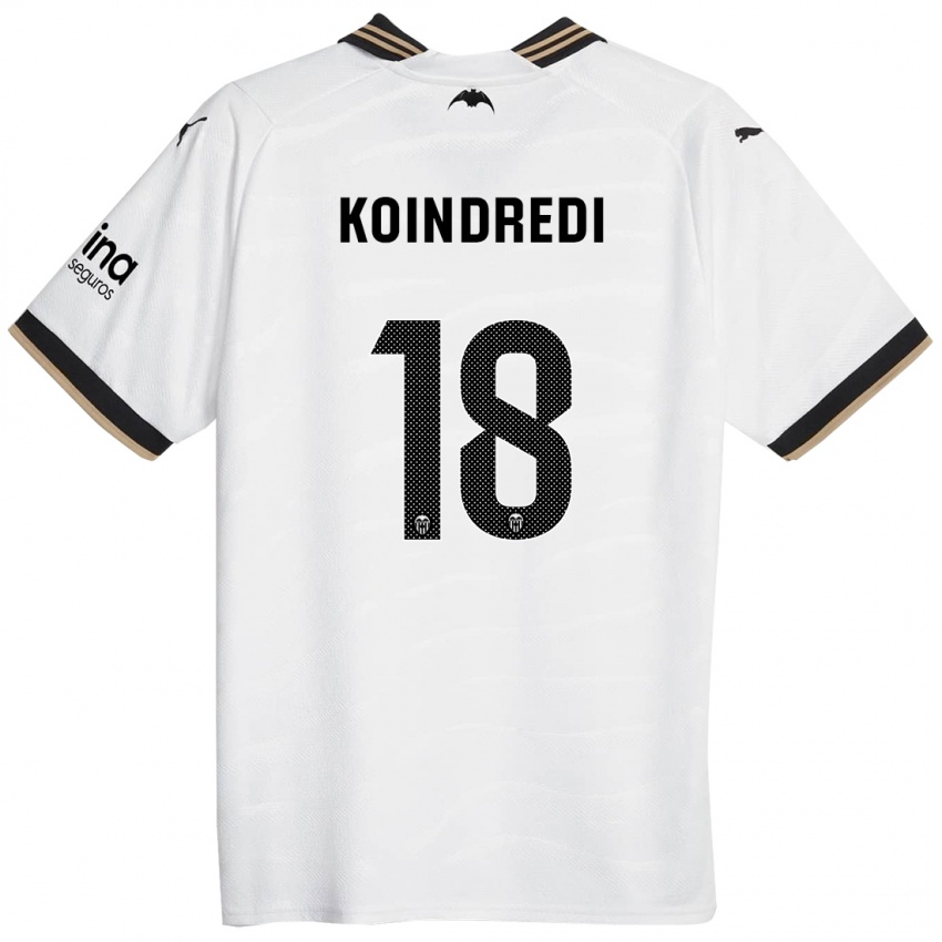 Criança Camisola Koba Koindredi #18 Branco Principal 2023/24 Camisa Brasil