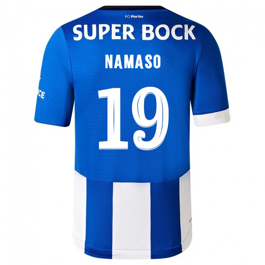 Criança Camisola Danny Namaso #19 Branco Azulado Principal 2023/24 Camisa Brasil