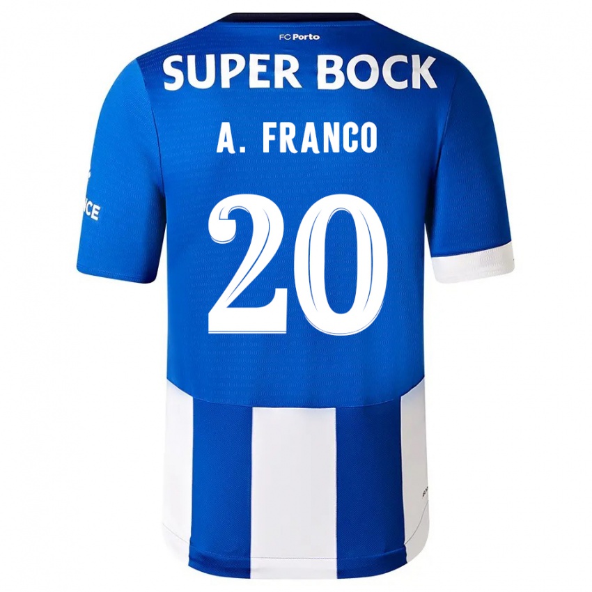 Criança Camisola Andre Franco #20 Branco Azulado Principal 2023/24 Camisa Brasil