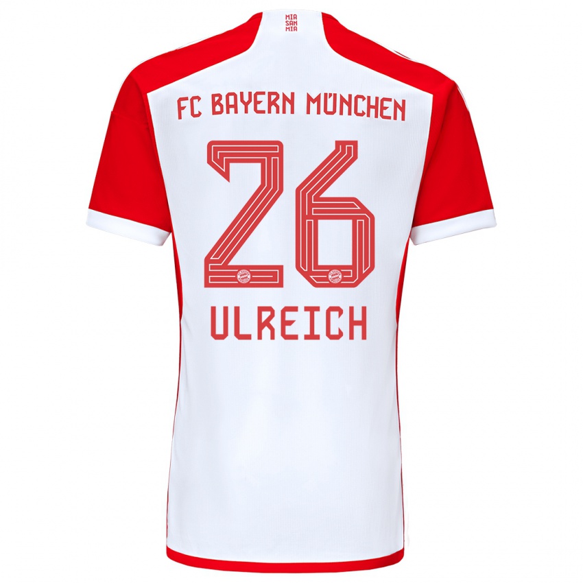 Criança Camisola Sven Ulreich #26 Vermelho Branco Principal 2023/24 Camisa Brasil