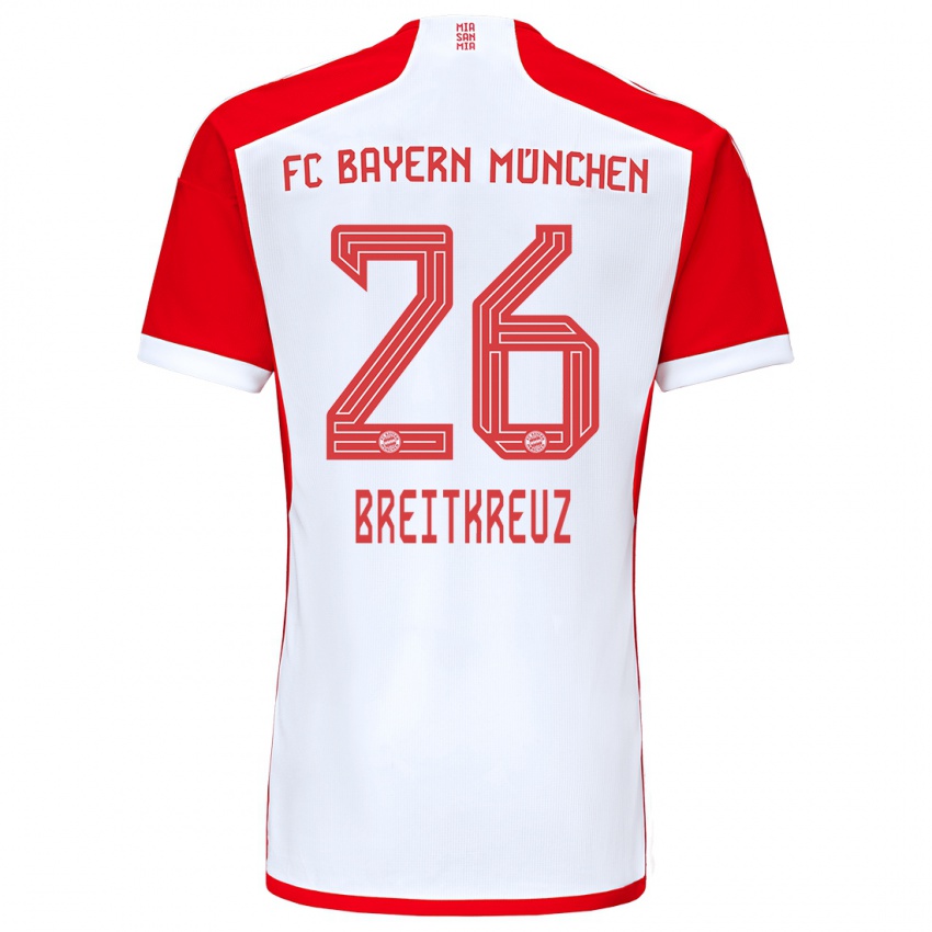 Criança Camisola Steve Breitkreuz #26 Vermelho Branco Principal 2023/24 Camisa Brasil