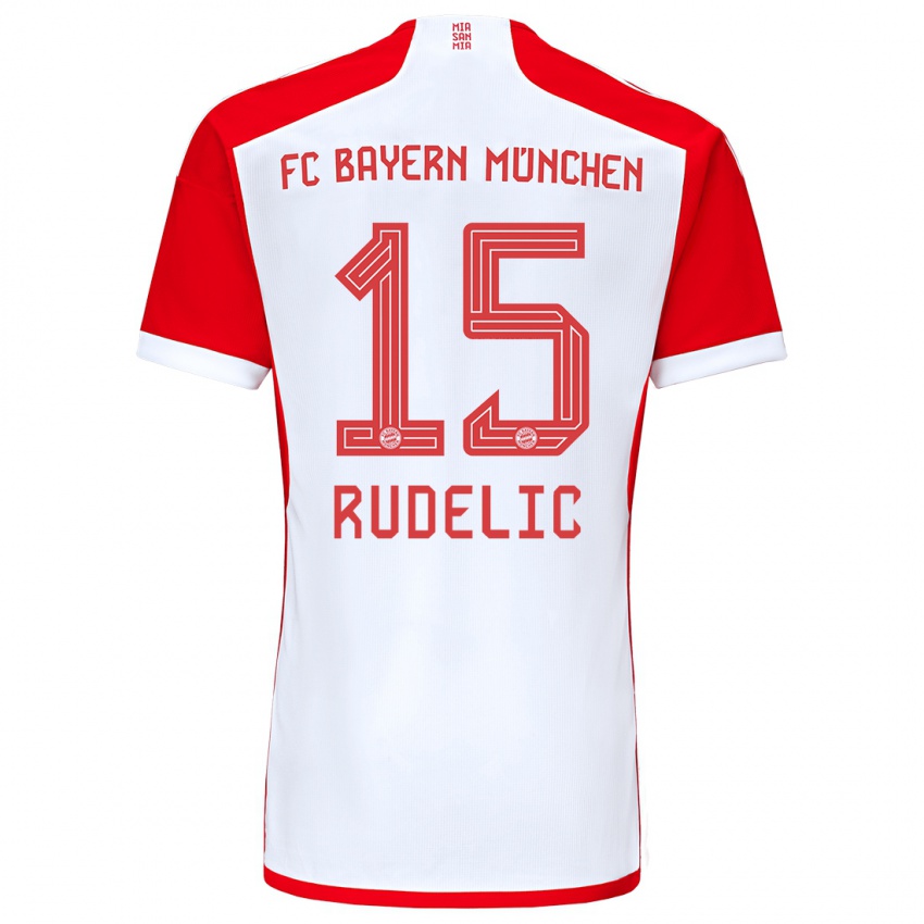 Criança Camisola Ivana Rudelic #15 Vermelho Branco Principal 2023/24 Camisa Brasil