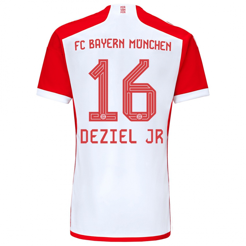 Criança Camisola Robert Deziel Jr #16 Vermelho Branco Principal 2023/24 Camisa Brasil