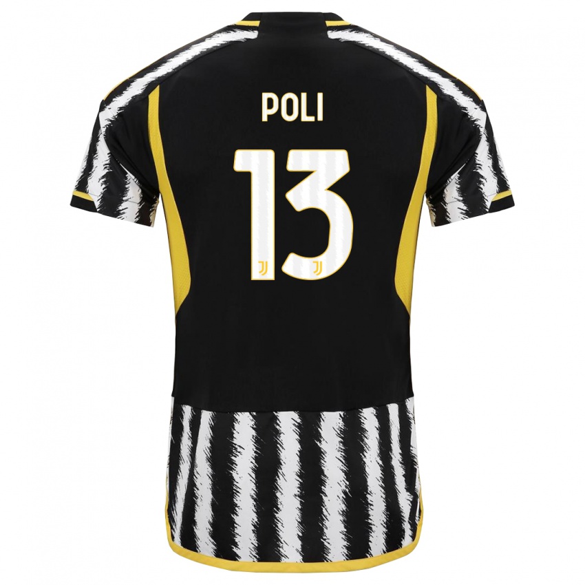 Criança Camisola Fabrizio Poli #13 Preto Branco Principal 2023/24 Camisa Brasil