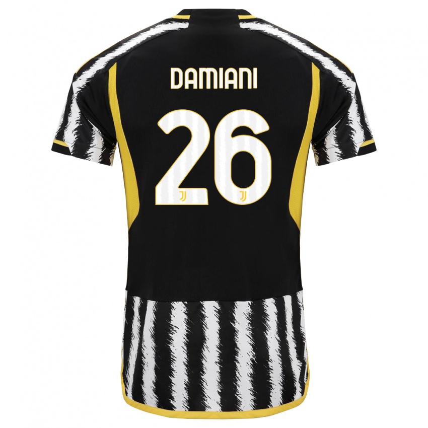 Criança Camisola Samuele Damiani #26 Preto Branco Principal 2023/24 Camisa Brasil