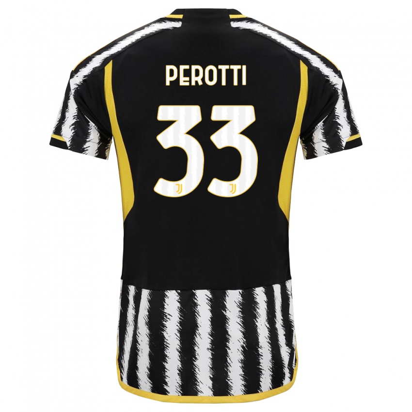 Criança Camisola Clemente Perotti #33 Preto Branco Principal 2023/24 Camisa Brasil