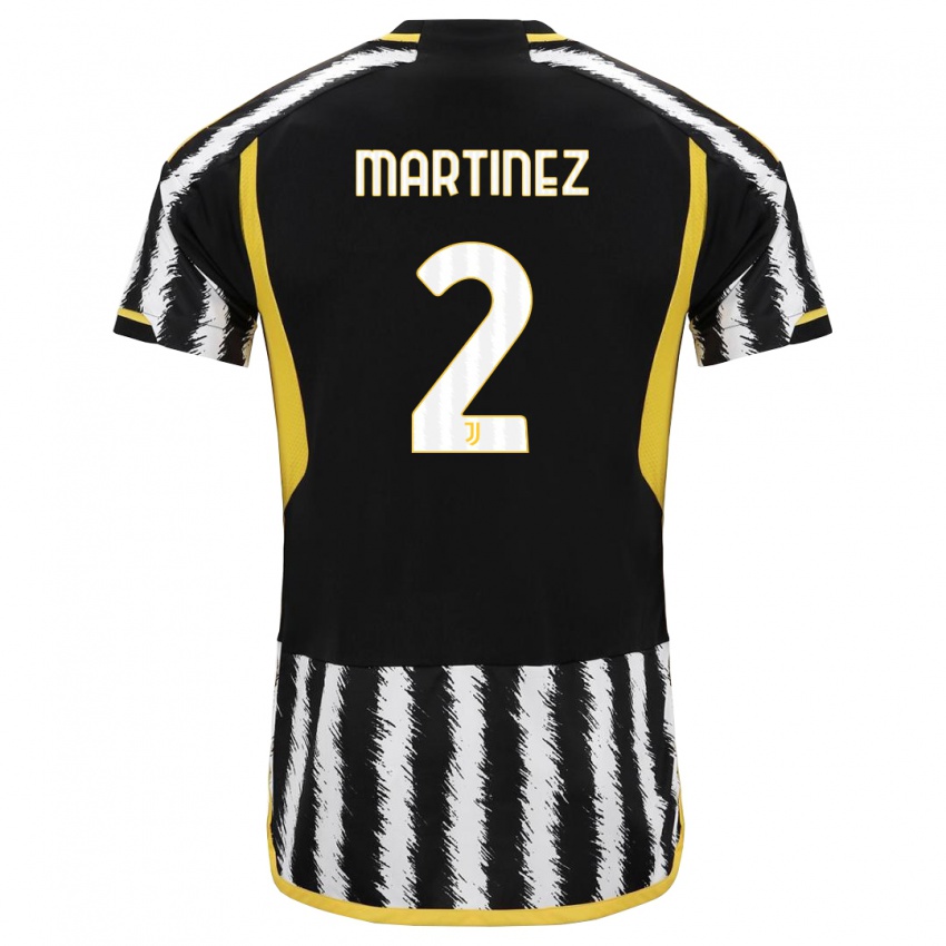 Criança Camisola Bruno Martinez #2 Preto Branco Principal 2023/24 Camisa Brasil