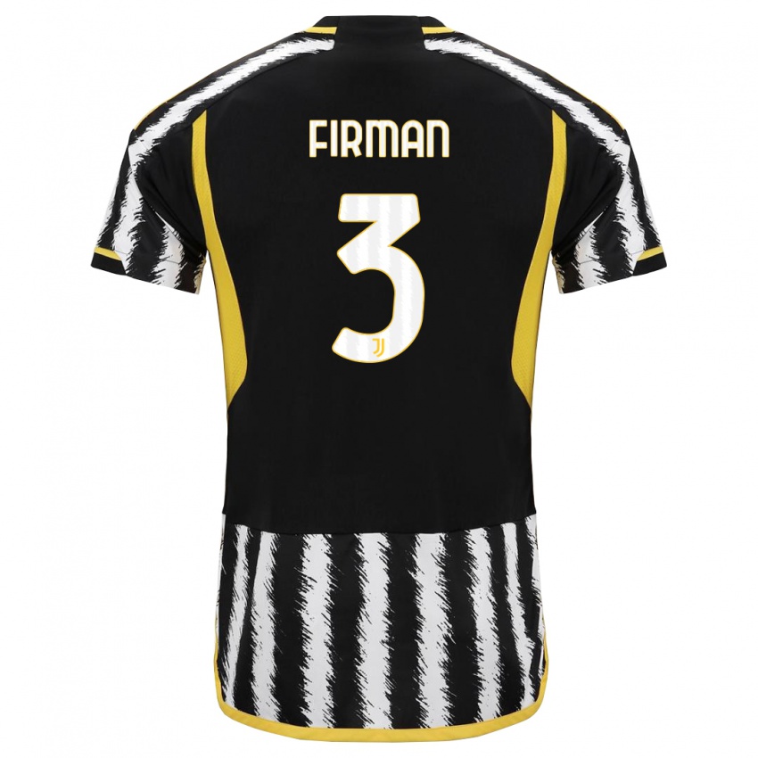 Criança Camisola Andriy Firman #3 Preto Branco Principal 2023/24 Camisa Brasil