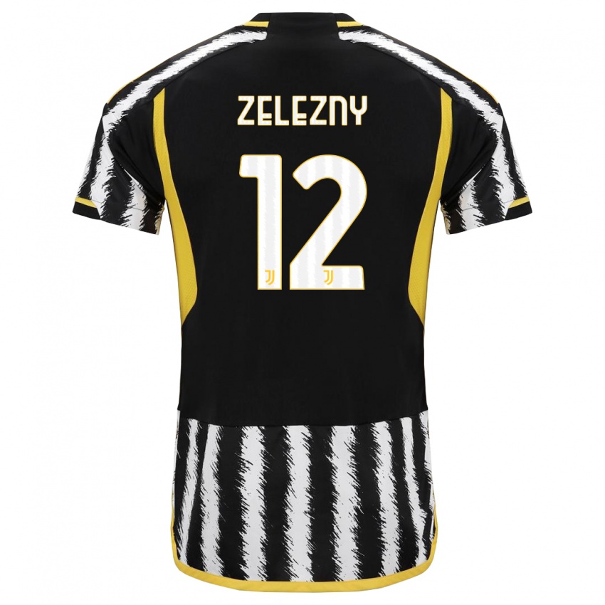 Criança Camisola Radoslaw Zelezny #12 Preto Branco Principal 2023/24 Camisa Brasil