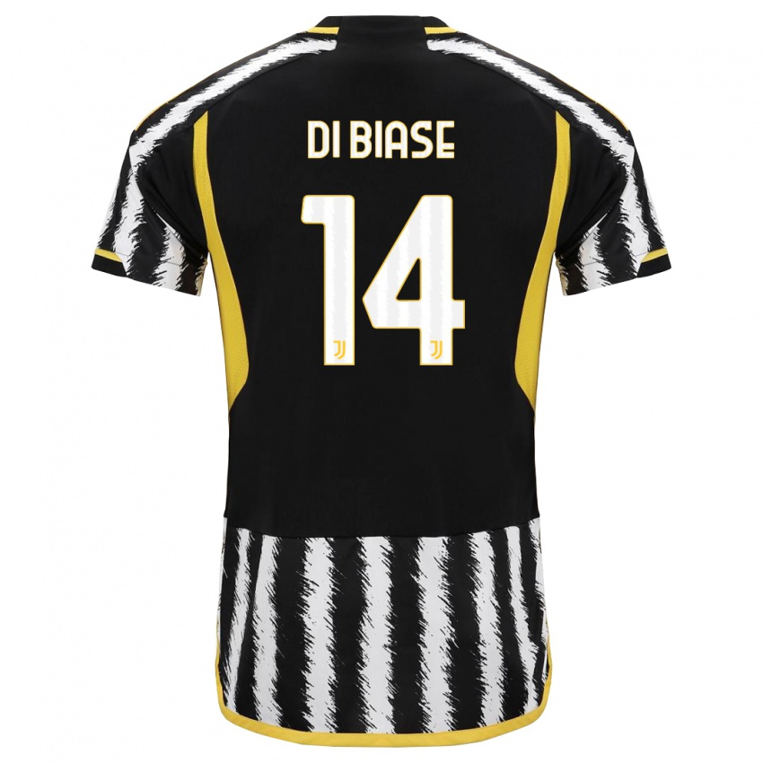 Criança Camisola Gianmarco Di Biase #14 Preto Branco Principal 2023/24 Camisa Brasil