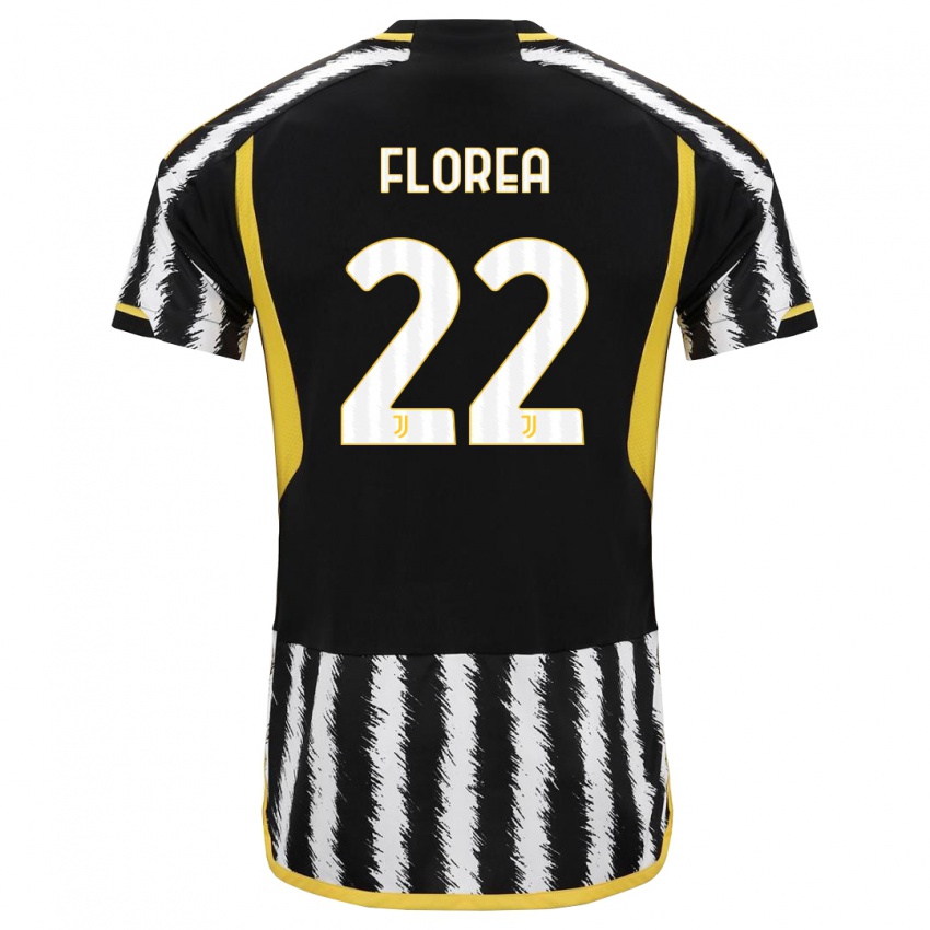 Criança Camisola Andrei Florea #22 Preto Branco Principal 2023/24 Camisa Brasil