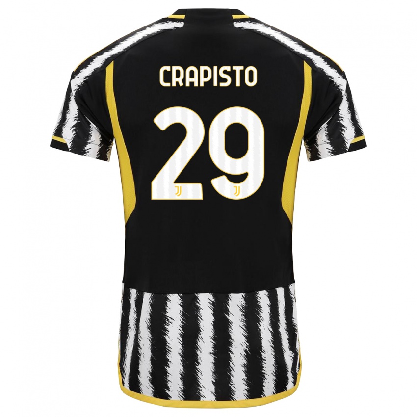 Criança Camisola Francesco Crapisto #29 Preto Branco Principal 2023/24 Camisa Brasil