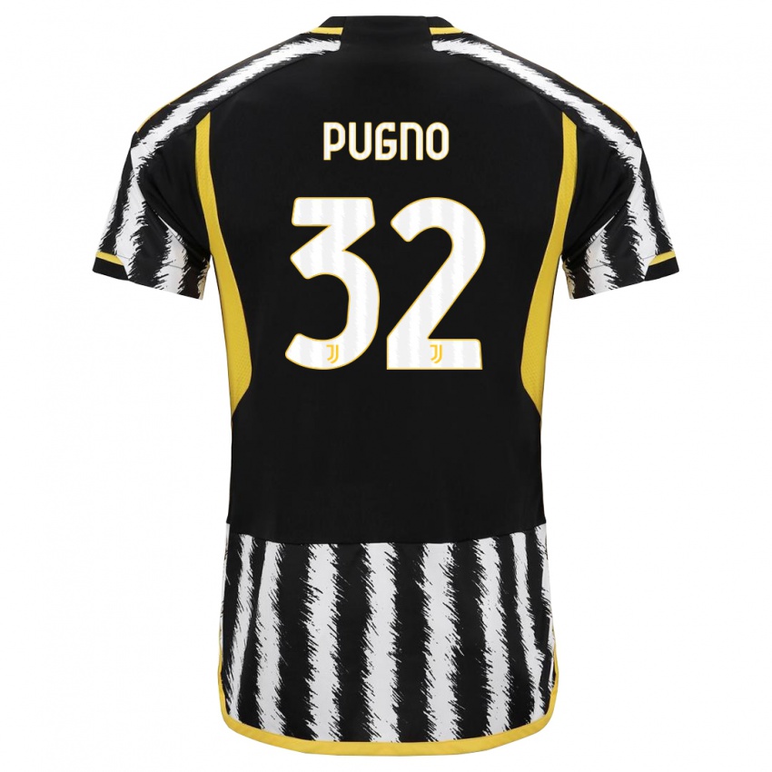 Criança Camisola Diego Pugno #32 Preto Branco Principal 2023/24 Camisa Brasil