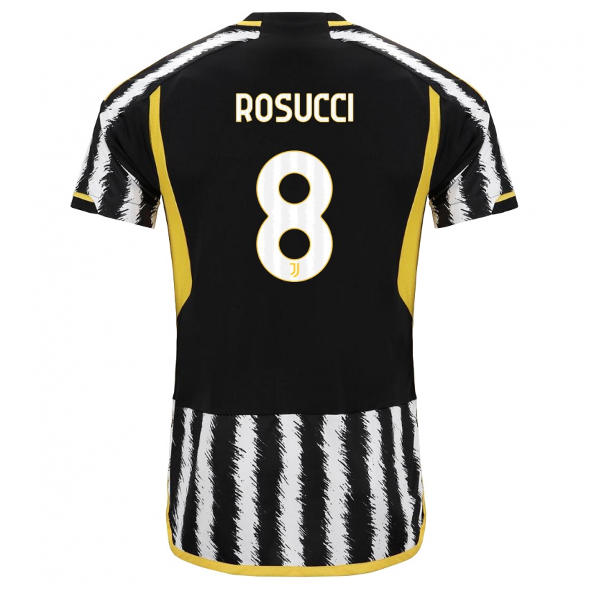 Criança Camisola Martina Rosucci #8 Preto Branco Principal 2023/24 Camisa Brasil