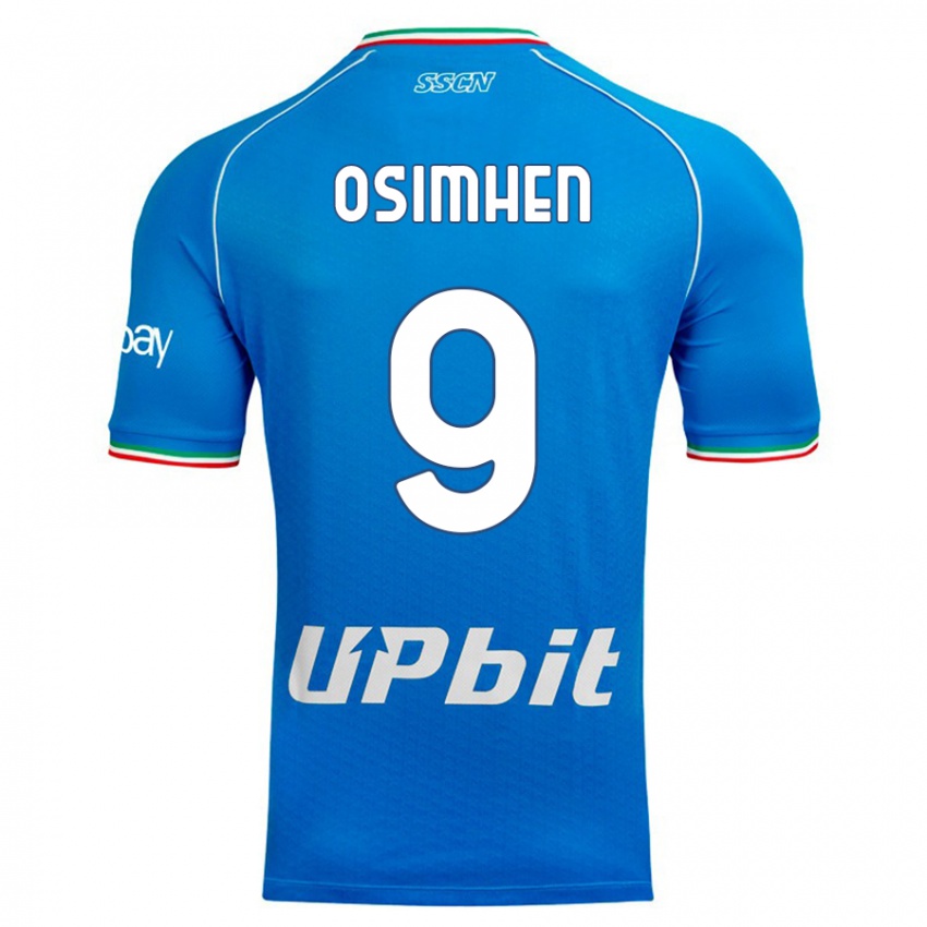 Criança Camisola Victor Osimhen #9 Céu Azul Principal 2023/24 Camisa Brasil