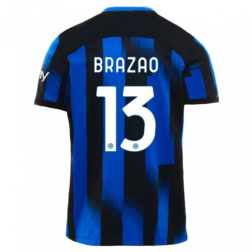 Criança Camisola Gabriel Brazao #13 Preto Azul Principal 2023/24 Camisa Brasil