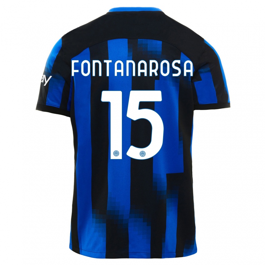 Criança Camisola Alessandro Fontanarosa #15 Preto Azul Principal 2023/24 Camisa Brasil