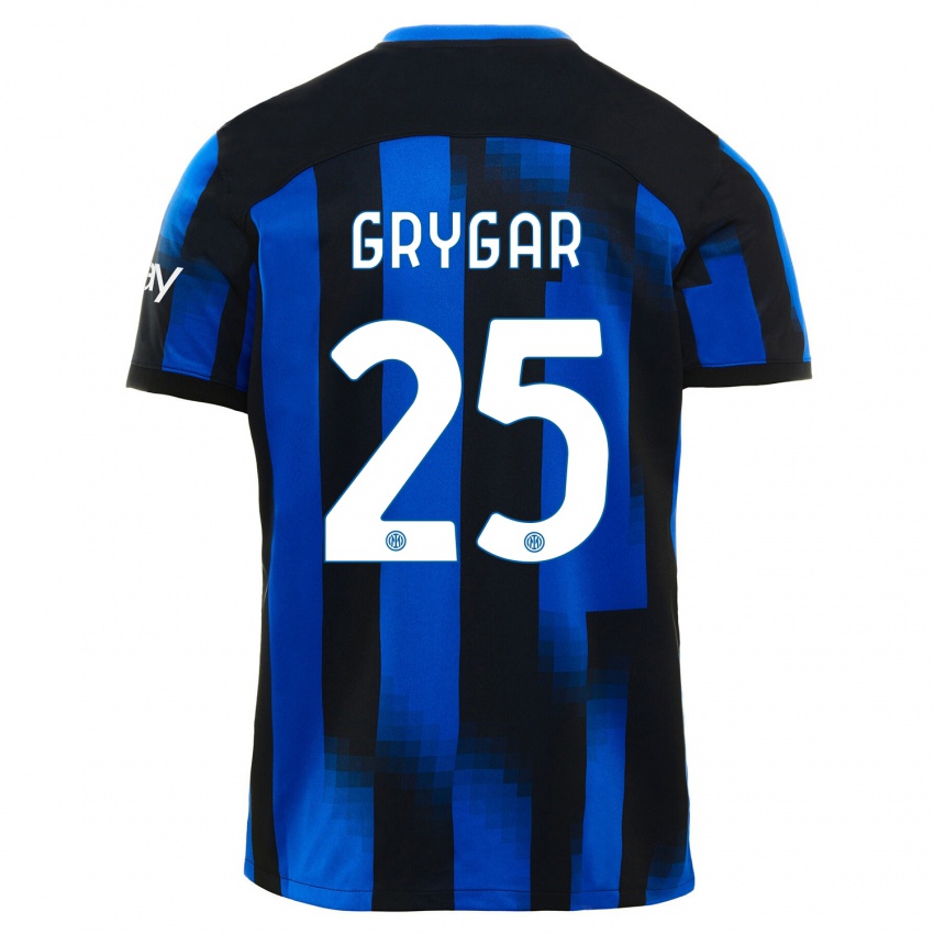 Criança Camisola Samuel Grygar #25 Preto Azul Principal 2023/24 Camisa Brasil