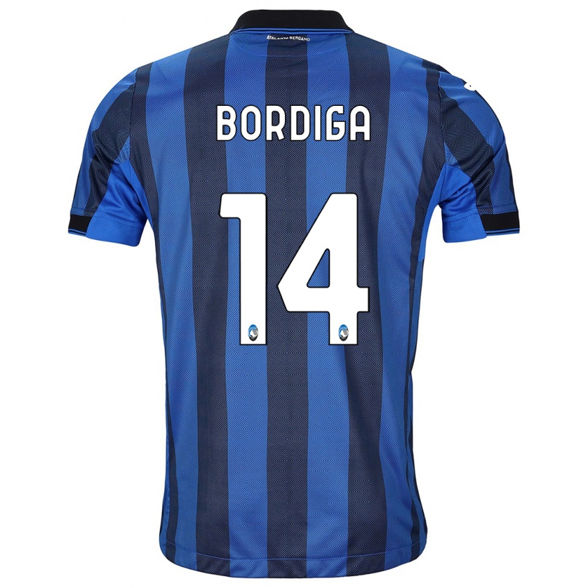 Criança Camisola Michele Bordiga #14 Preto Azul Principal 2023/24 Camisa Brasil