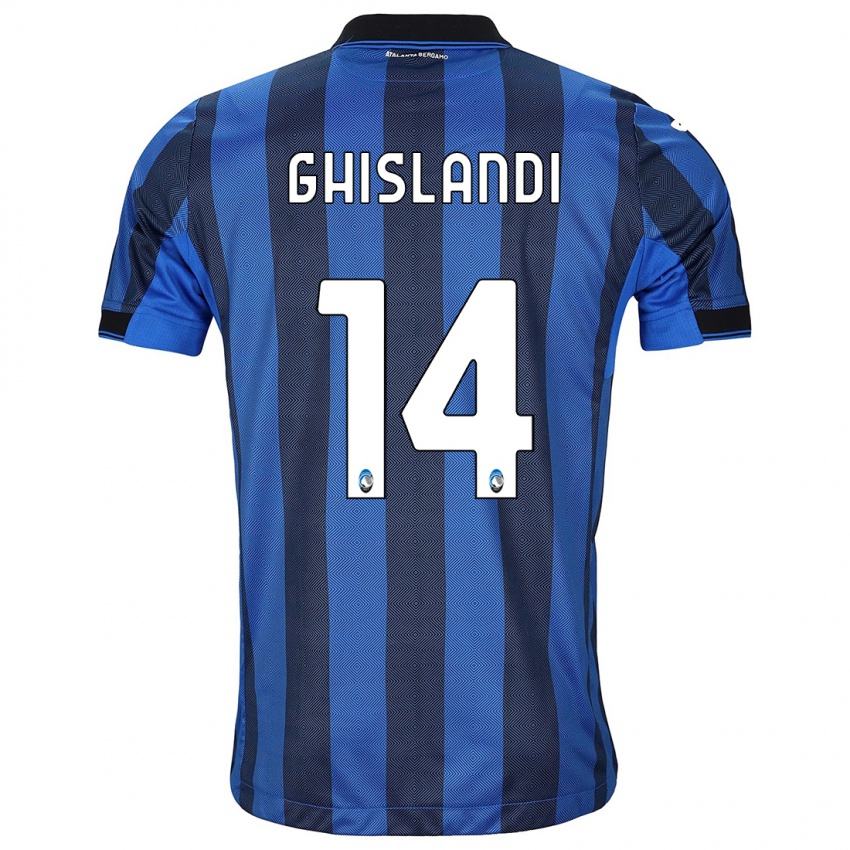 Criança Camisola Davide Ghislandi #14 Preto Azul Principal 2023/24 Camisa Brasil