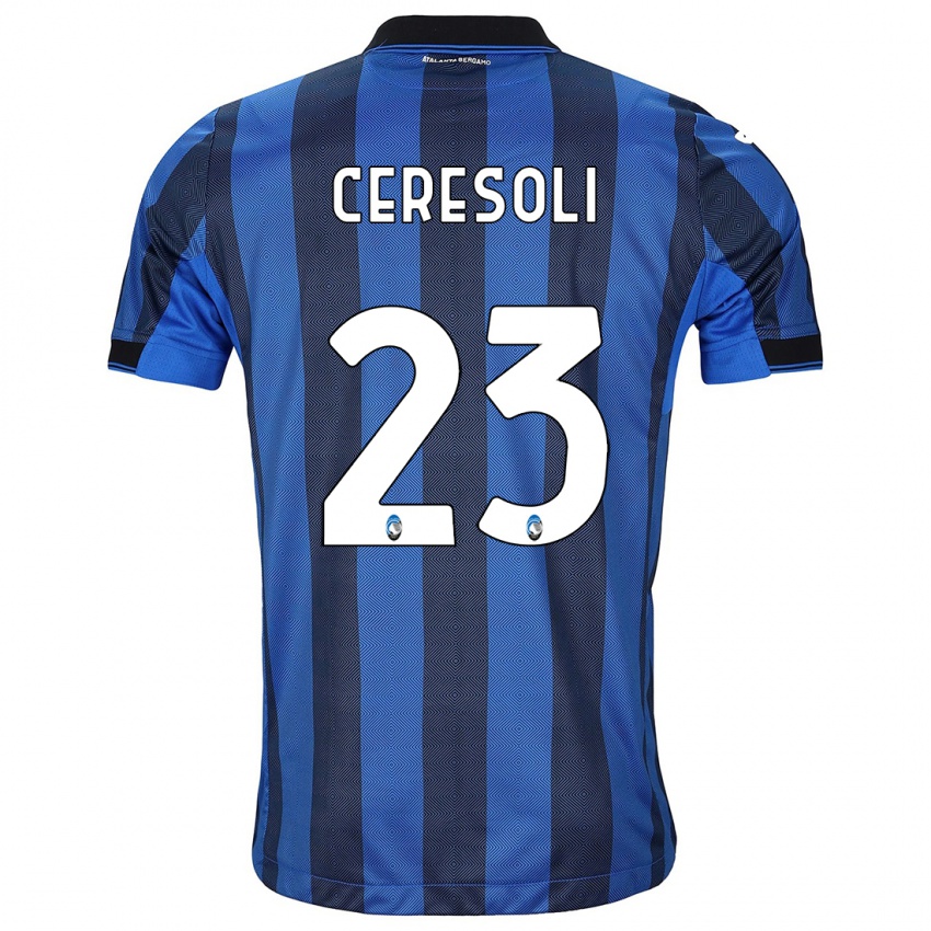 Criança Camisola Andrea Ceresoli #23 Preto Azul Principal 2023/24 Camisa Brasil