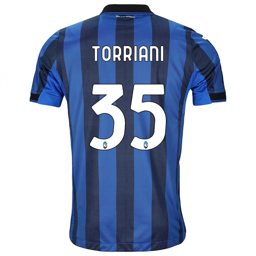 Criança Camisola Andrea Torriani #35 Preto Azul Principal 2023/24 Camisa Brasil