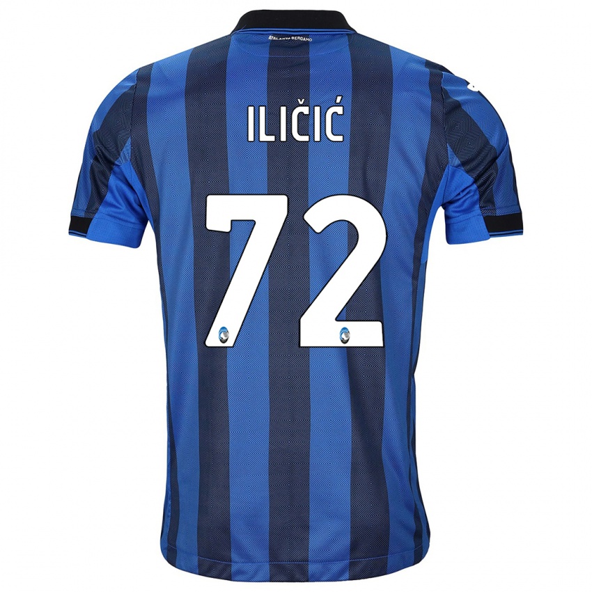 Criança Camisola Josip Ilicic #72 Preto Azul Principal 2023/24 Camisa Brasil