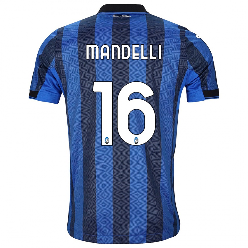 Criança Camisola Giulia Mandelli #16 Preto Azul Principal 2023/24 Camisa Brasil