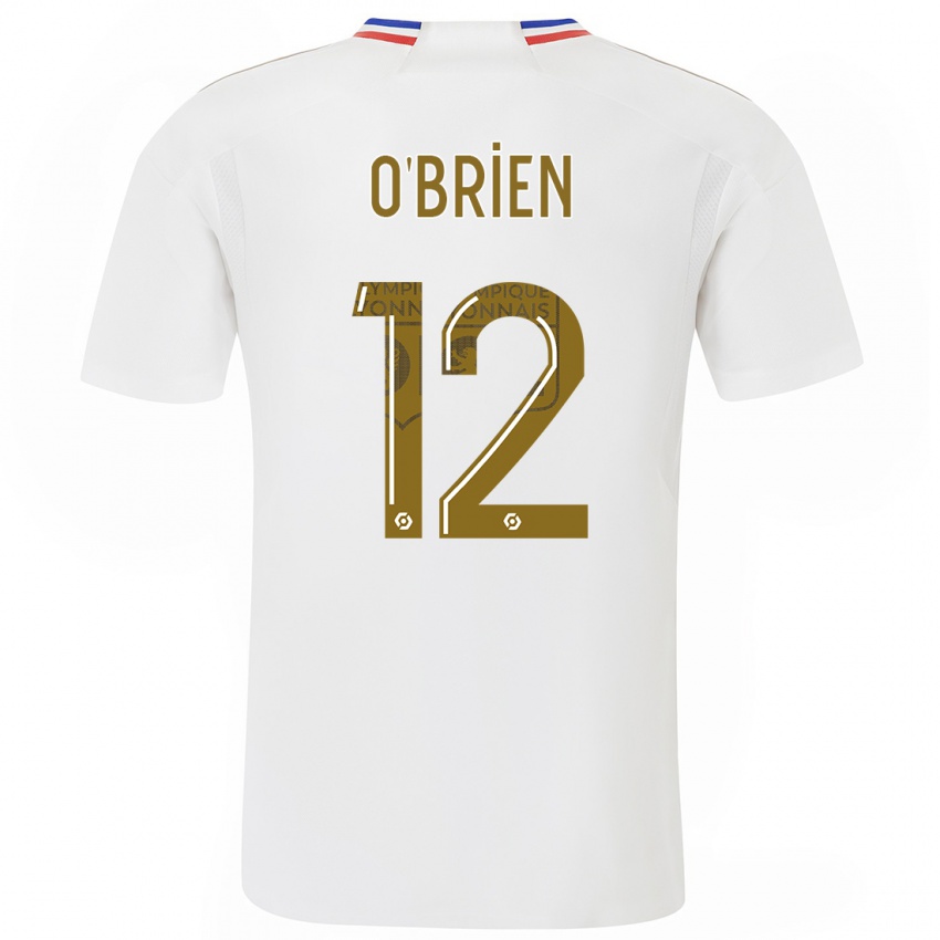 Criança Camisola Jake O'brien #12 Branco Principal 2023/24 Camisa Brasil