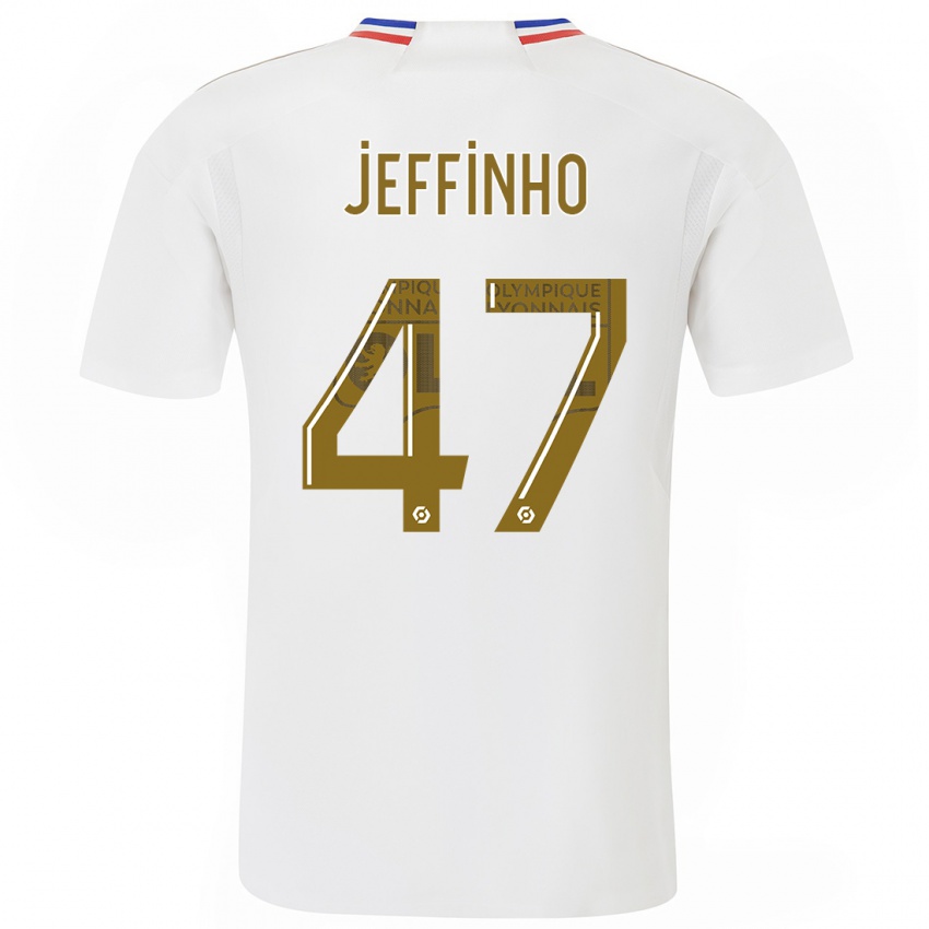 Criança Camisola Jeffinho #47 Branco Principal 2023/24 Camisa Brasil