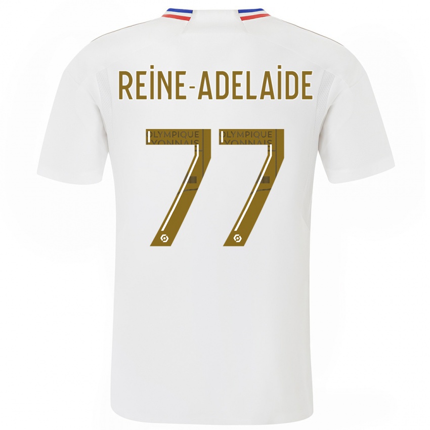 Criança Camisola Jeff Reine-Adelaide #77 Branco Principal 2023/24 Camisa Brasil