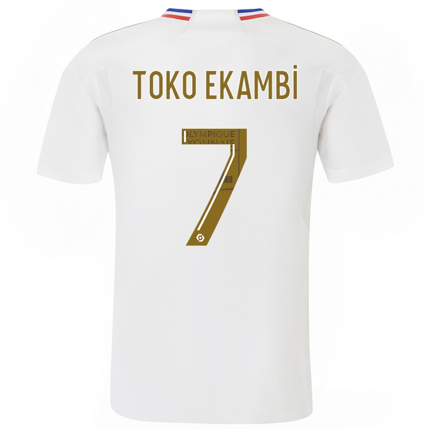 Criança Camisola Karl Toko Ekambi #7 Branco Principal 2023/24 Camisa Brasil