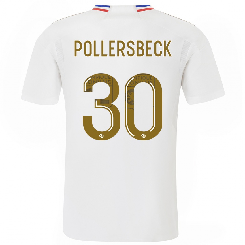 Criança Camisola Julian Pollersbeck #30 Branco Principal 2023/24 Camisa Brasil