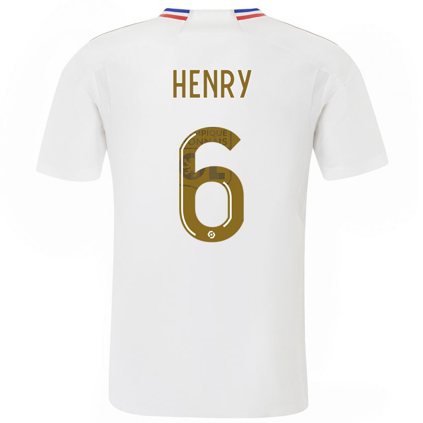 Criança Camisola Amandine Henry #6 Branco Principal 2023/24 Camisa Brasil