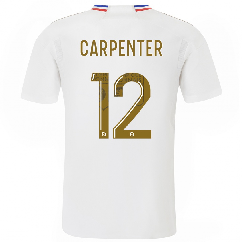 Criança Camisola Ellie Carpenter #12 Branco Principal 2023/24 Camisa Brasil